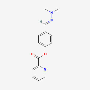 (E)-4-((2,2-dimethylhydrazono)methyl)phenyl picolinate