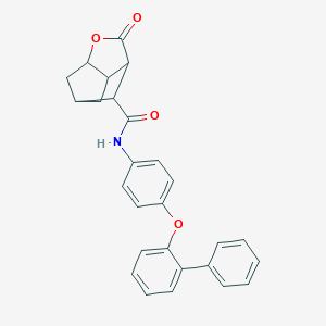 molecular formula C27H23NO4 B270953 N-[4-(biphenyl-2-yloxy)phenyl]-2-oxohexahydro-2H-3,5-methanocyclopenta[b]furan-7-carboxamide 