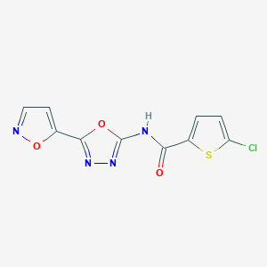 5-chloro-N-(5-(isoxazol-5-yl)-1,3,4-oxadiazol-2-yl)thiophene-2-carboxamide