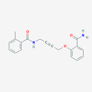 N-(4-(2-carbamoylphenoxy)but-2-yn-1-yl)-2-methylbenzamide