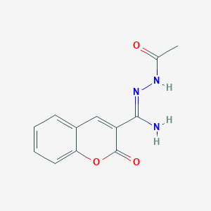 molecular formula C12H11N3O3 B2709534 (Z)-N'-acetyl-2-oxo-2H-chromene-3-carbohydrazonamide CAS No. 319491-37-7