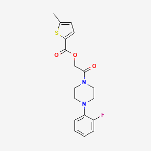 [2-[4-(2-Fluorophenyl)piperazin-1-yl]-2-oxoethyl] 5-methylthiophene-2-carboxylate