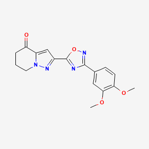molecular formula C17H16N4O4 B2709541 2-[3-(3,4-dimethoxyphenyl)-1,2,4-oxadiazol-5-yl]-6,7-dihydropyrazolo[1,5-a]pyridin-4(5H)-one CAS No. 1986428-25-4