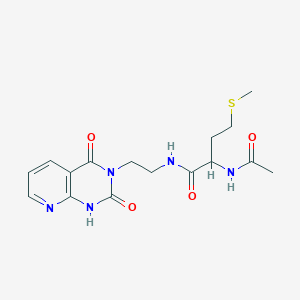 2-acetamido-N-(2-(2,4-dioxo-1,2-dihydropyrido[2,3-d]pyrimidin-3(4H)-yl)ethyl)-4-(methylthio)butanamide