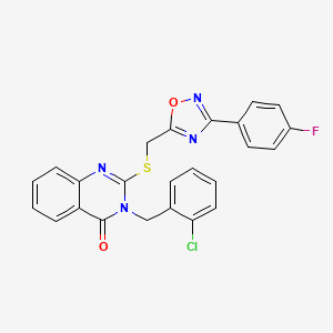 3-(2-chlorobenzyl)-2-(((3-(4-fluorophenyl)-1,2,4-oxadiazol-5-yl)methyl)thio)quinazolin-4(3H)-one
