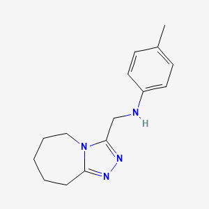 molecular formula C15H20N4 B2709549 4-methyl-N-(6,7,8,9-tetrahydro-5H-[1,2,4]triazolo[4,3-a]azepin-3-ylmethyl)aniline CAS No. 325833-96-3
