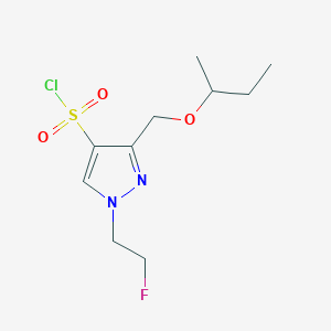 molecular formula C10H16ClFN2O3S B2709553 3-(sec-butoxymethyl)-1-(2-fluoroethyl)-1H-pyrazole-4-sulfonyl chloride CAS No. 1856029-96-3
