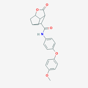 molecular formula C22H21NO5 B270956 N-[4-(4-methoxyphenoxy)phenyl]-2-oxohexahydro-2H-3,5-methanocyclopenta[b]furan-7-carboxamide 