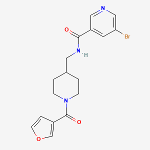 molecular formula C17H18BrN3O3 B2709560 5-bromo-N-((1-(furan-3-carbonyl)piperidin-4-yl)methyl)nicotinamide CAS No. 1797243-86-7