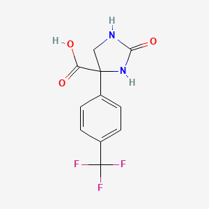2-Oxo-4-[4-(trifluoromethyl)phenyl]imidazolidine-4-carboxylic acid