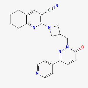 2-(3-{[6-Oxo-3-(pyridin-4-yl)-1,6-dihydropyridazin-1-yl]methyl}azetidin-1-yl)-5,6,7,8-tetrahydroquinoline-3-carbonitrile