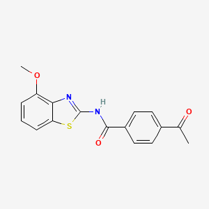 4-acetyl-N-(4-methoxy-1,3-benzothiazol-2-yl)benzamide
