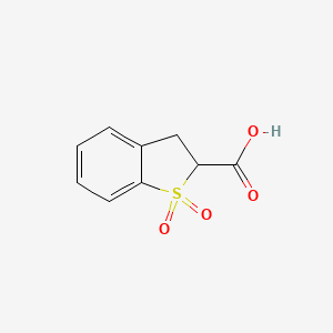 molecular formula C9H8O4S B2709578 1,1-二氧化-2,3-二氢-1lambda6-苯并噻吩-2-羧酸 CAS No. 1895985-99-5