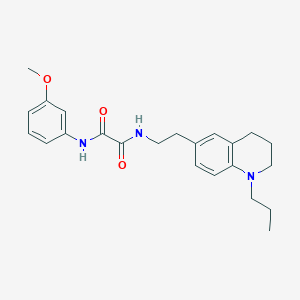 molecular formula C23H29N3O3 B2709588 N1-(3-甲氧基苯基)-N2-(2-(1-丙基-1,2,3,4-四氢喹啉-6-基)乙基)草酰胺 CAS No. 955793-45-0