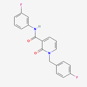 molecular formula C19H14F2N2O2 B2709599 1-(4-fluorobenzyl)-N-(3-fluorophenyl)-2-oxo-1,2-dihydropyridine-3-carboxamide CAS No. 946246-16-8