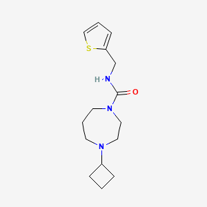 molecular formula C15H23N3OS B2709605 4-cyclobutyl-N-(thiophen-2-ylmethyl)-1,4-diazepane-1-carboxamide CAS No. 2210054-03-6