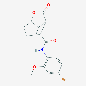 molecular formula C16H16BrNO4 B270961 N-(4-bromo-2-methoxyphenyl)-2-oxohexahydro-2H-3,5-methanocyclopenta[b]furan-7-carboxamide 