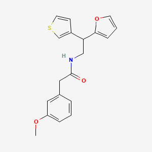 molecular formula C19H19NO3S B2709612 N-(2-(呋喃-2-基)-2-(噻吩-3-基)乙基)-2-(3-甲氧基苯基)乙酰胺 CAS No. 2097911-81-2