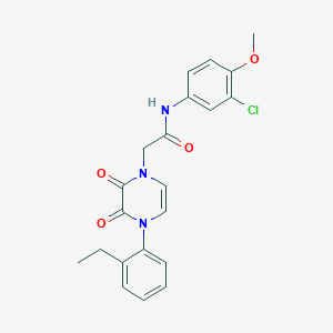 molecular formula C21H20ClN3O4 B2709623 N-(3-chloro-4-methoxyphenyl)-2-[4-(2-ethylphenyl)-2,3-dioxopyrazin-1-yl]acetamide CAS No. 898429-11-3