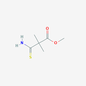 molecular formula C6H11NO2S B2709636 Methyl 2-carbamothioyl-2,2-dimethylacetate CAS No. 114019-01-1