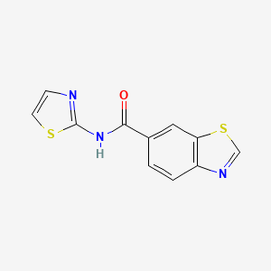 molecular formula C11H7N3OS2 B2709639 N-(1,3-噻唑-2-基)-1,3-苯并噻唑-6-甲酰胺 CAS No. 681168-92-3
