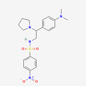 N-(2-(4-(dimethylamino)phenyl)-2-(pyrrolidin-1-yl)ethyl)-4-nitrobenzenesulfonamide