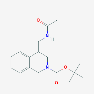 molecular formula C18H24N2O3 B2709643 Tert-butyl 4-[(prop-2-enoylamino)methyl]-3,4-dihydro-1H-isoquinoline-2-carboxylate CAS No. 2411242-77-6