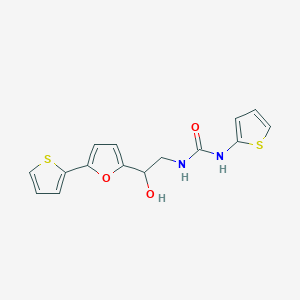 molecular formula C15H14N2O3S2 B2709645 1-[2-Hydroxy-2-(5-thiophen-2-ylfuran-2-yl)ethyl]-3-thiophen-2-ylurea CAS No. 2320537-88-8