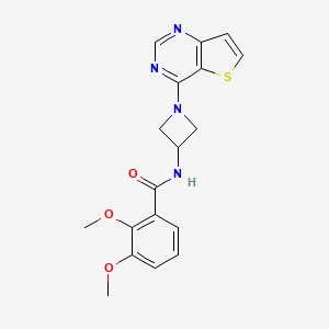 molecular formula C18H18N4O3S B2709647 2,3-Dimethoxy-N-(1-thieno[3,2-d]pyrimidin-4-ylazetidin-3-yl)benzamide CAS No. 2380083-82-7