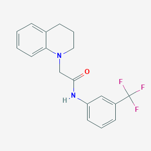 molecular formula C18H17F3N2O B2709651 2-(3,4-Dihydro-1(2h)-quinolinyl)-n-(3-(trifluoromethyl)phenyl)acetamide CAS No. 298215-68-6