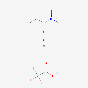 molecular formula C10H16F3NO2 B2709654 2,2,2-Trifluoroacetic acid;N,N,4-trimethylpent-1-yn-3-amine CAS No. 2551114-89-5