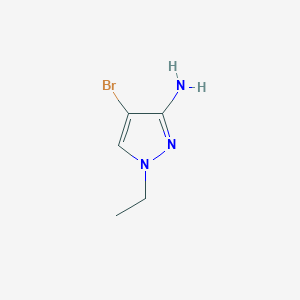 molecular formula C5H8BrN3 B2709655 4-bromo-1-ethyl-1H-pyrazol-3-amine CAS No. 1006481-44-2