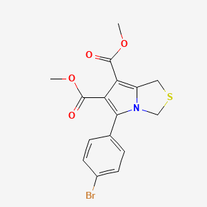 molecular formula C16H14BrNO4S B2709661 dimethyl 5-(4-bromophenyl)-1H-pyrrolo[1,2-c][1,3]thiazole-6,7-dicarboxylate CAS No. 337920-90-8