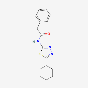 N-(5-cyclohexyl-1,3,4-thiadiazol-2-yl)-2-phenylacetamide