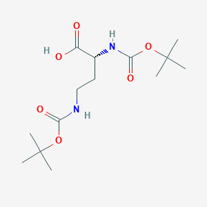 molecular formula C14H26N2O6 B2709678 (R)-2,4-Bis-tert-butoxycarbonylamino-butyric acid CAS No. 350820-58-5; 752986-92-8