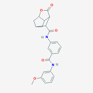 molecular formula C23H22N2O5 B270968 N-{3-[(3-methoxyphenyl)carbamoyl]phenyl}-2-oxohexahydro-2H-3,5-methanocyclopenta[b]furan-7-carboxamide 