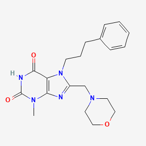 3-methyl-8-(morpholin-4-ylmethyl)-7-(3-phenylpropyl)-3,7-dihydro-1H-purine-2,6-dione
