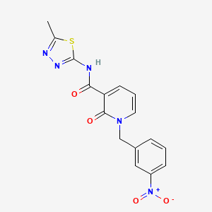 N-(5-methyl-1,3,4-thiadiazol-2-yl)-1-(3-nitrobenzyl)-2-oxo-1,2-dihydropyridine-3-carboxamide