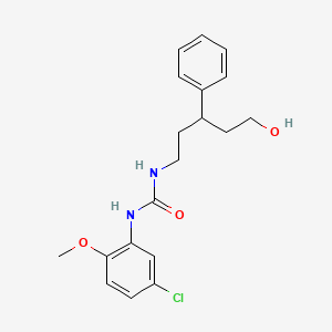 1-(5-Chloro-2-methoxyphenyl)-3-(5-hydroxy-3-phenylpentyl)urea