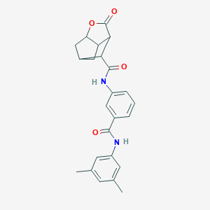 molecular formula C24H24N2O4 B270969 N-{3-[(3,5-dimethylphenyl)carbamoyl]phenyl}-2-oxohexahydro-2H-3,5-methanocyclopenta[b]furan-7-carboxamide 