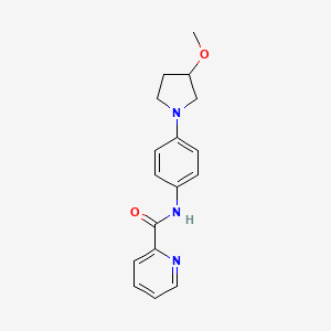molecular formula C17H19N3O2 B2709691 N-(4-(3-甲氧基吡咯烷-1-基)苯基)吡啶甲酰胺 CAS No. 1797871-60-3