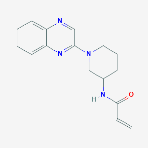 molecular formula C16H18N4O B2709695 N-(1-Quinoxalin-2-ylpiperidin-3-yl)prop-2-enamide CAS No. 2411292-68-5