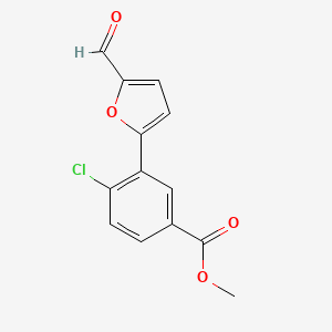 Methyl 4-chloro-3-(5-formyl-2-furyl)benzoate