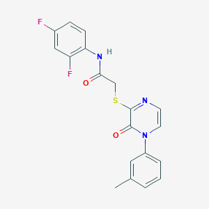 N-(2,4-difluorophenyl)-2-[4-(3-methylphenyl)-3-oxopyrazin-2-yl]sulfanylacetamide