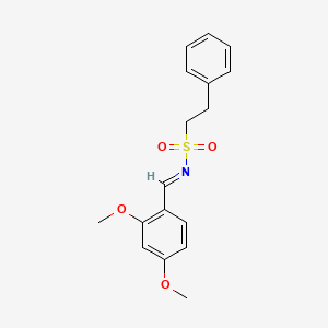 molecular formula C17H19NO4S B2709711 N-[(E)-(2,4-dimethoxyphenyl)methylidene]-2-phenylethanesulfonamide CAS No. 305373-10-8