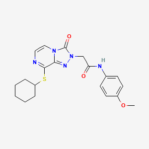 2-(8-(cyclohexylthio)-3-oxo-[1,2,4]triazolo[4,3-a]pyrazin-2(3H)-yl)-N-(4-methoxyphenyl)acetamide