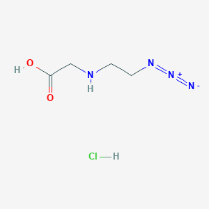 molecular formula C4H9ClN4O2 B2709716 2-(2-Azidoethylamino)acetic acid;hydrochloride CAS No. 2172480-54-3