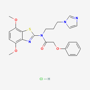 N-(3-(1H-imidazol-1-yl)propyl)-N-(4,7-dimethoxybenzo[d]thiazol-2-yl)-2-phenoxyacetamide hydrochloride