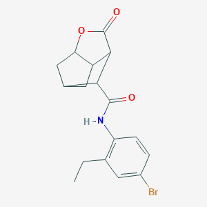 molecular formula C17H18BrNO3 B270972 N-(4-bromo-2-ethylphenyl)-2-oxohexahydro-2H-3,5-methanocyclopenta[b]furan-7-carboxamide 