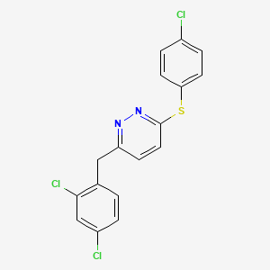 molecular formula C17H11Cl3N2S B2709724 4-氯苯基 6-(2,4-二氯苄基)-3-吡啶基硫 CAS No. 241488-48-2